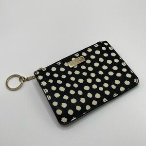 Kate Spade Bitsy Laurel Way Printed Musical dot Zip Card Holder with Key Chain